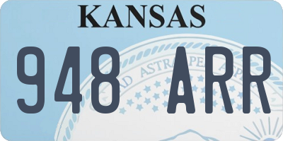 KS license plate 948ARR