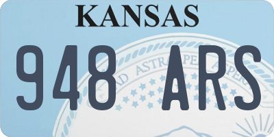 KS license plate 948ARS