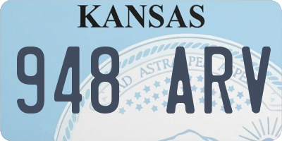KS license plate 948ARV