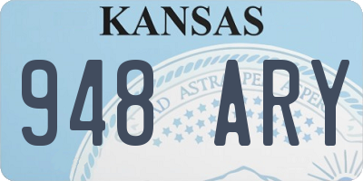 KS license plate 948ARY