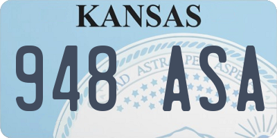 KS license plate 948ASA