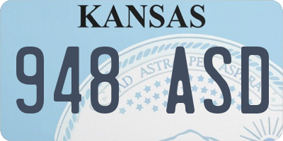 KS license plate 948ASD
