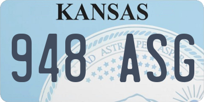 KS license plate 948ASG
