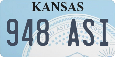 KS license plate 948ASI