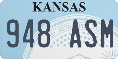 KS license plate 948ASM