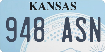 KS license plate 948ASN