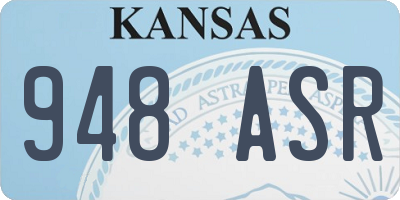 KS license plate 948ASR