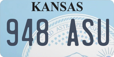KS license plate 948ASU