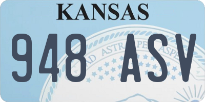 KS license plate 948ASV