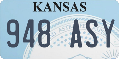 KS license plate 948ASY