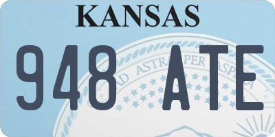 KS license plate 948ATE