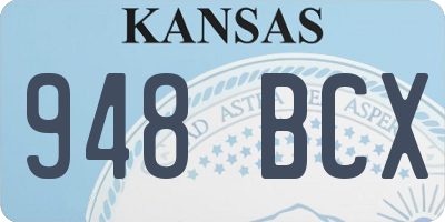 KS license plate 948BCX