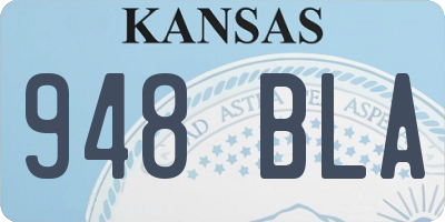 KS license plate 948BLA