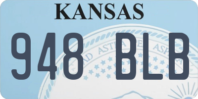 KS license plate 948BLB