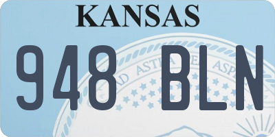 KS license plate 948BLN