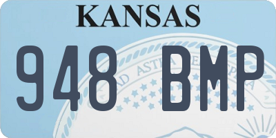 KS license plate 948BMP