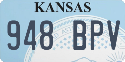 KS license plate 948BPV