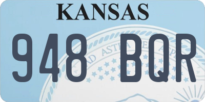 KS license plate 948BQR