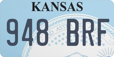 KS license plate 948BRF