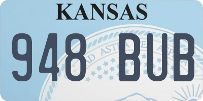 KS license plate 948BUB
