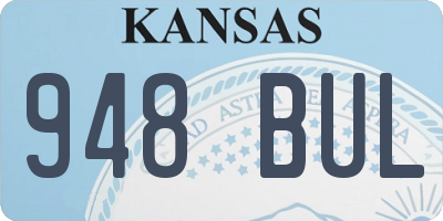 KS license plate 948BUL