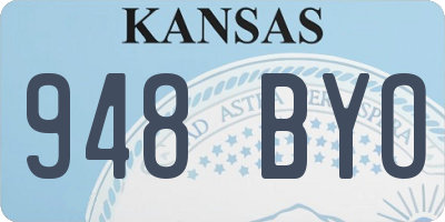 KS license plate 948BYO