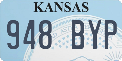 KS license plate 948BYP