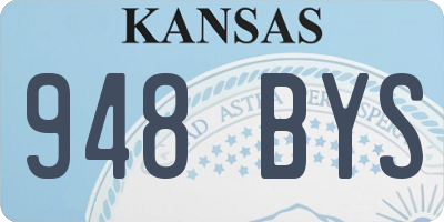 KS license plate 948BYS