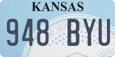 KS license plate 948BYU