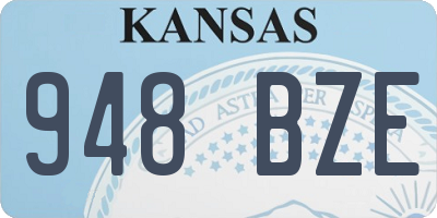 KS license plate 948BZE