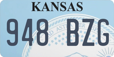 KS license plate 948BZG