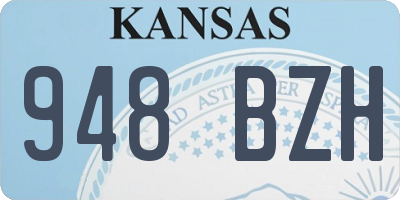KS license plate 948BZH