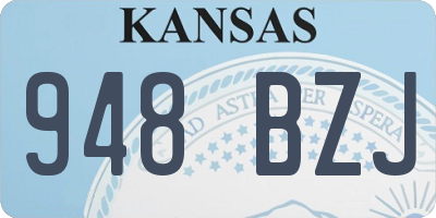 KS license plate 948BZJ