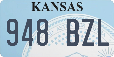KS license plate 948BZL