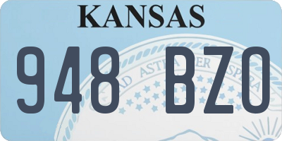 KS license plate 948BZO