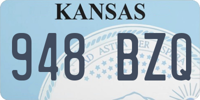 KS license plate 948BZQ