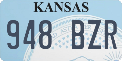 KS license plate 948BZR