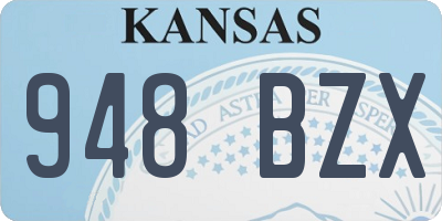 KS license plate 948BZX