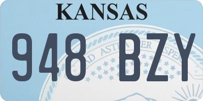 KS license plate 948BZY