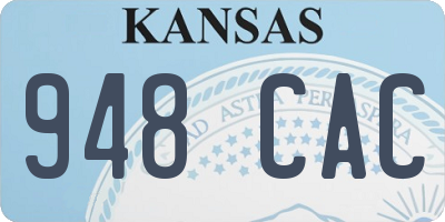 KS license plate 948CAC