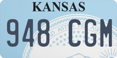 KS license plate 948CGM