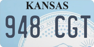 KS license plate 948CGT