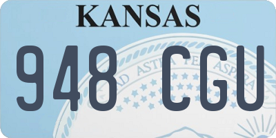 KS license plate 948CGU