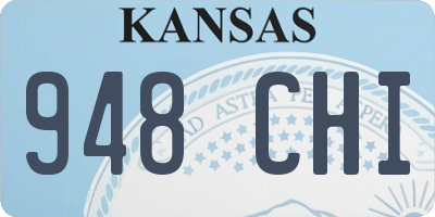 KS license plate 948CHI