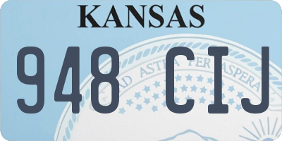 KS license plate 948CIJ