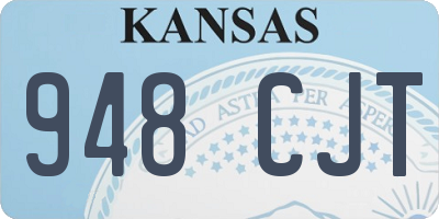 KS license plate 948CJT