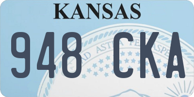 KS license plate 948CKA