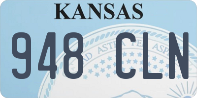 KS license plate 948CLN
