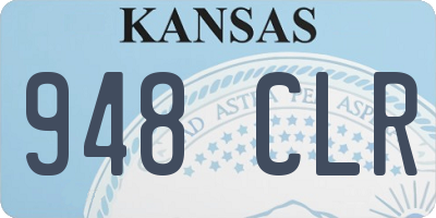 KS license plate 948CLR