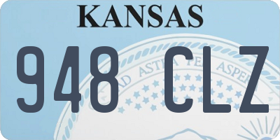 KS license plate 948CLZ